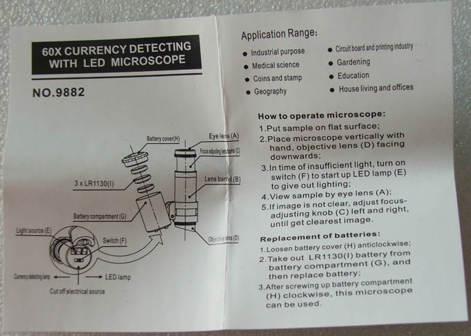 Produktbild Play-Zone 60x Dual-LED Mini-Mikroskop mit UV-LED (Diverse)