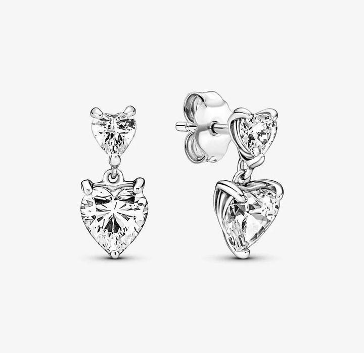 Produktbild Pandora Ohrstecker Doppelherz (Sterling Silber 925)
