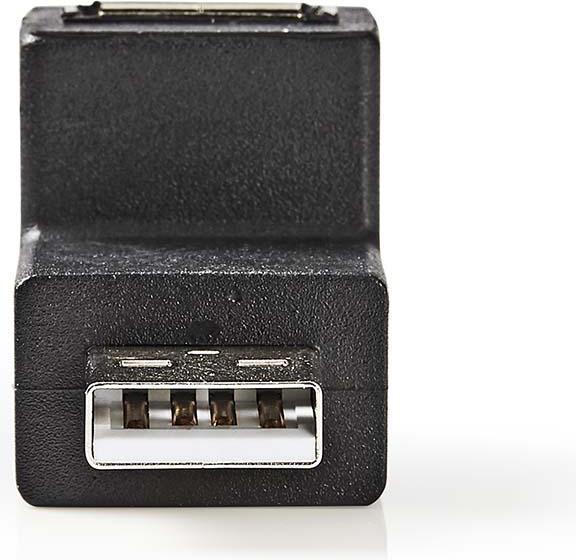 Produktbild Nedis USB-A Adapter | USB 2.0 | USB-A Stecker | USB-A Buchse | 480 Mbps | Rund | Vernickelt | PVC | (USB-A, 4 cm)