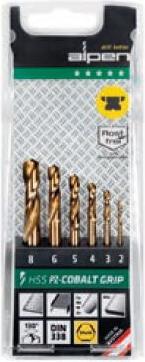 Actual product image Alpen Cassette PZ HSS Cobalt 1897 3-edge TM 6,6 pcs. (2, 3, 4, 5, 6, 8 mm)