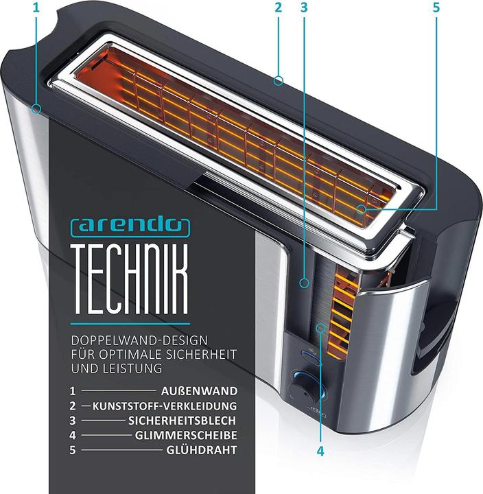 Produktbild Arendo Edelstahl Wasserkocher 1,5 Liter (1.50 l)