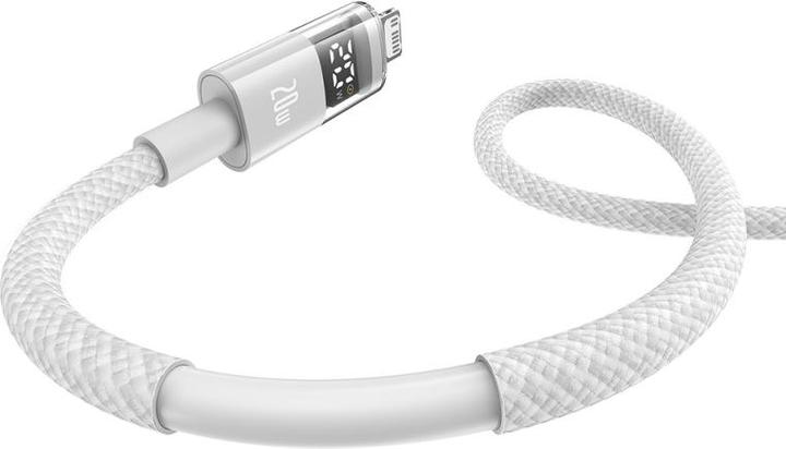 Actual product image Baseus USB-C to USB-C Cable Display 2, 100W, 5A, 1m, White (1 m, 100 W)