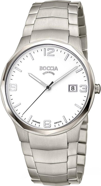 Produktbild Boccia 3656-01 Herrenuhr Titanium 39mm 5ATM (Analoguhr, 39 mm)