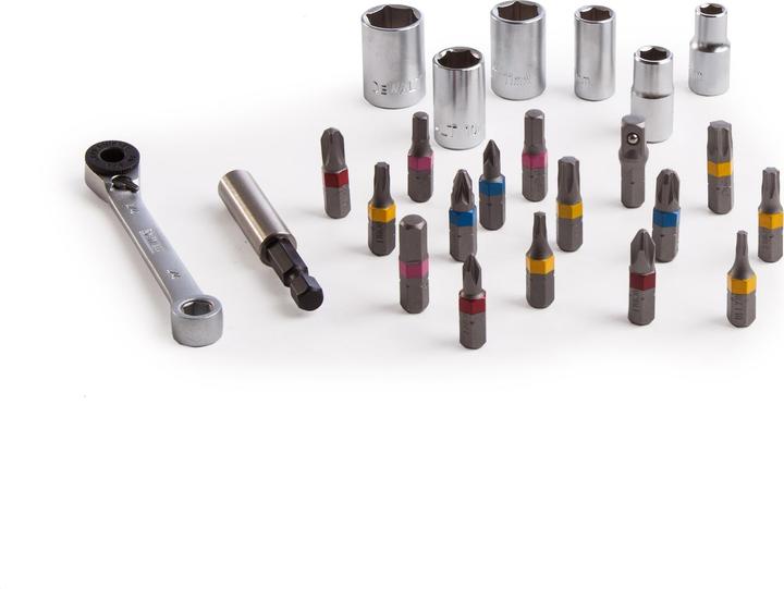 Productafbeelding DeWalt Schroevendraaier bit en ratelset (Zeskantbus TX)