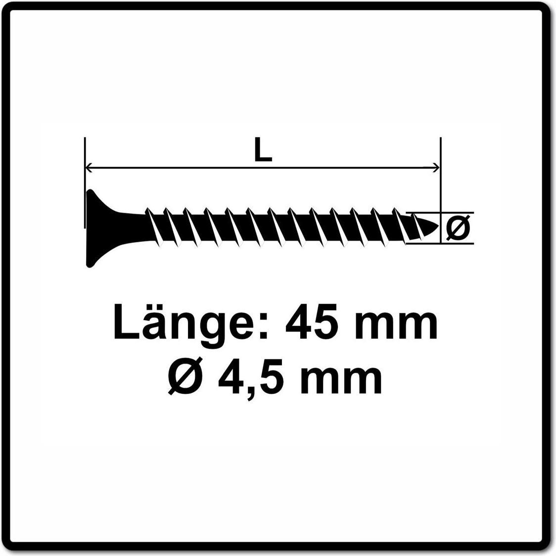 Thumbnail - Fischer, Schrauben, PowerFast II 4,5x45 SK TX VG blvz 200 (200 Schrauben pro Stück)
