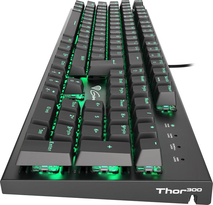 Actual product image Genesis NATEC NKG-0947 mechanical THOR 300 US, Green Backlight, USB, US layout (US, Cable)