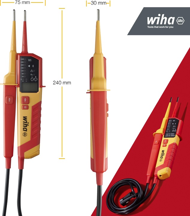 Immagine prodotto Wiha Tester di tensione e continuità (CAT IV 600V, CAT III)
