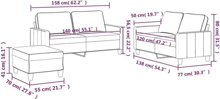 Produktbild vidaXL Galdina (2-Sitzer)