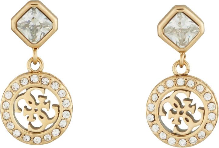 Actual product image Guess 4G Crush Gold Plated Drop Earrings JUBE04154JWYGT/U (10, 925)