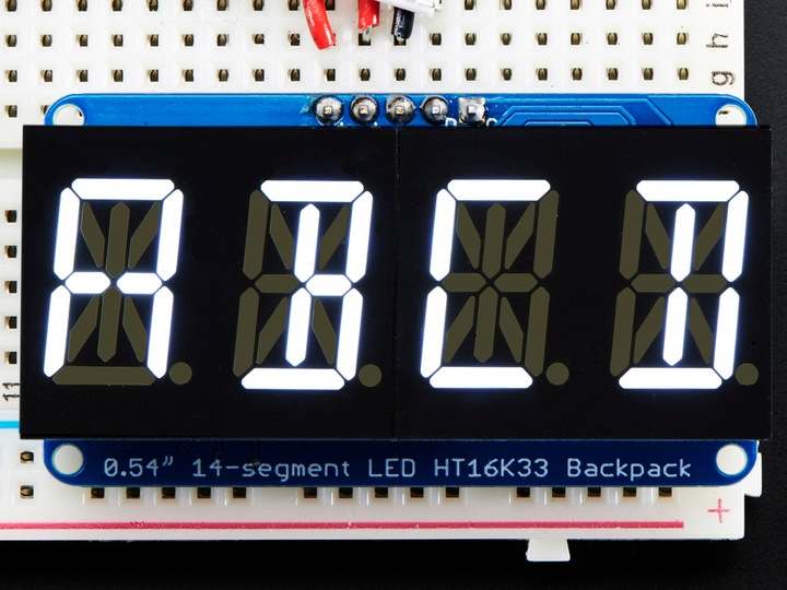 Produktbild Adafruit Alphanumerisches Display Weiss 4 Zeichen I2C (Display)