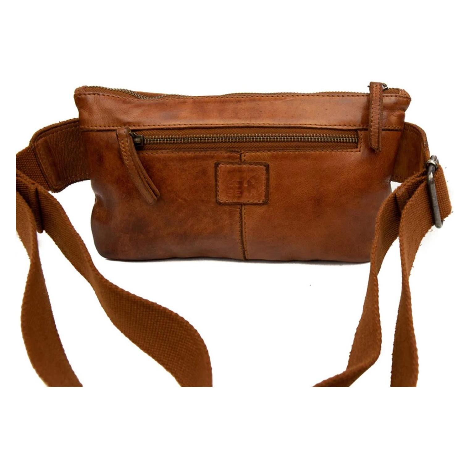 Bear Design, Unisex, Tas, Bella Leren Heuptas - Bumbag - Cognac, Bruin