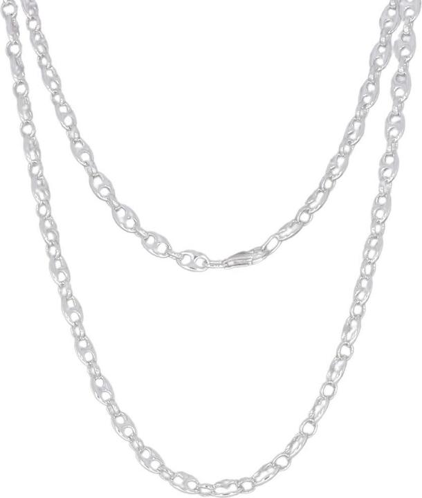 Actual product image Luxxos Bean necklace 5.00 mm in 925 sterling silver (925 Sterling silver, 70 cm)