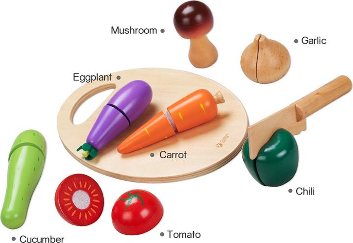 Actual product image Classic World Wooden vegetables