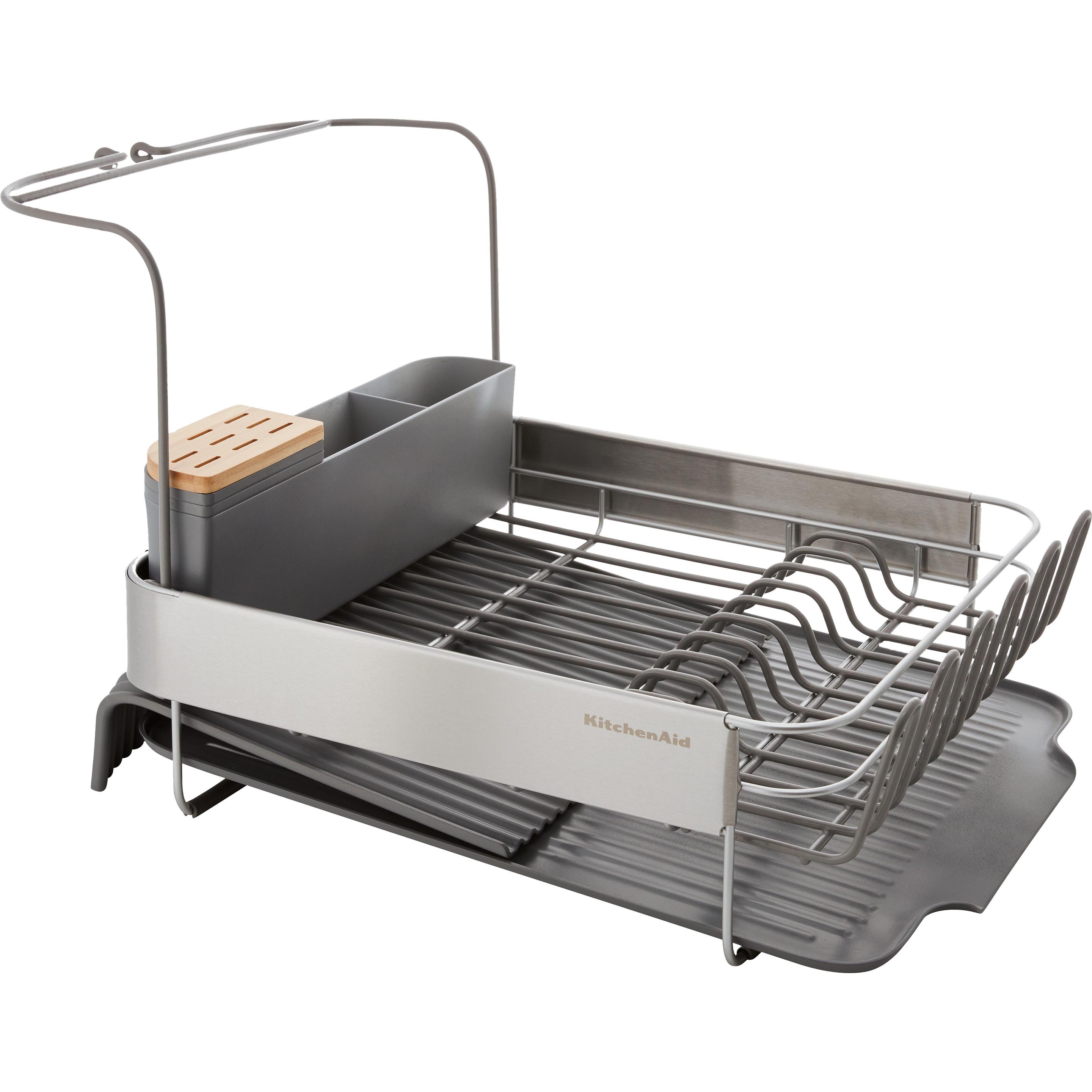 KitchenAid Ka Expandable Dish Drying Rack, Scolapiatti, Grigio