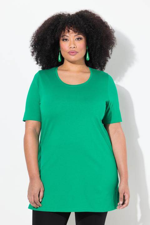 Produktbild Ulla Popken Longshirt, A-Linie, Rundhalsausschnitt, Halbarm (68)