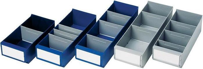 LA-KA-PE Scatola a ripiani L400xL160xH100/112mm blu PS