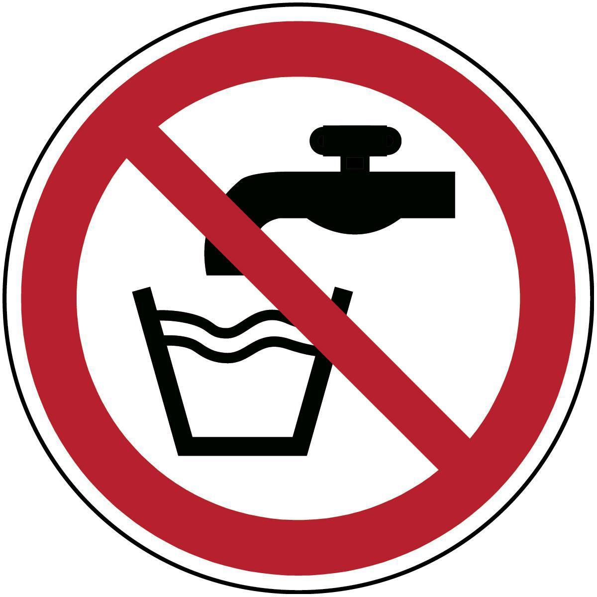 Brady, Etiketten, ISO-Sicherheitsschild - Kein Trinkwasser