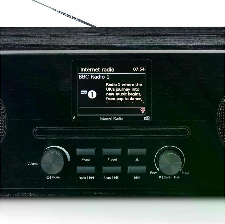 Produktbild Lenco DIR-260BK (FM, DAB+, Internetradio, WLAN, Bluetooth)