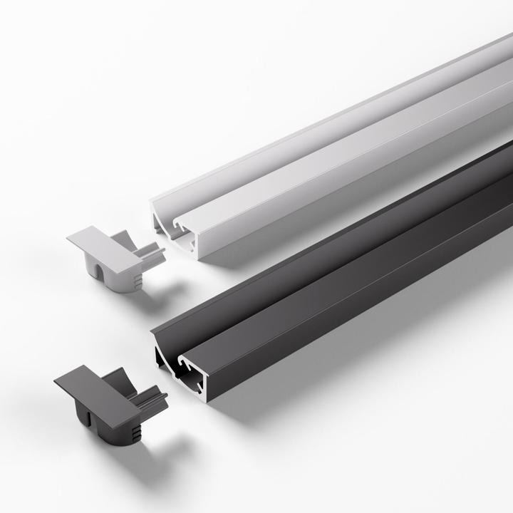 Produktbild Halemeier ChannelLine S2 schwarz 10er Set L=3000 Aluminiumprofil