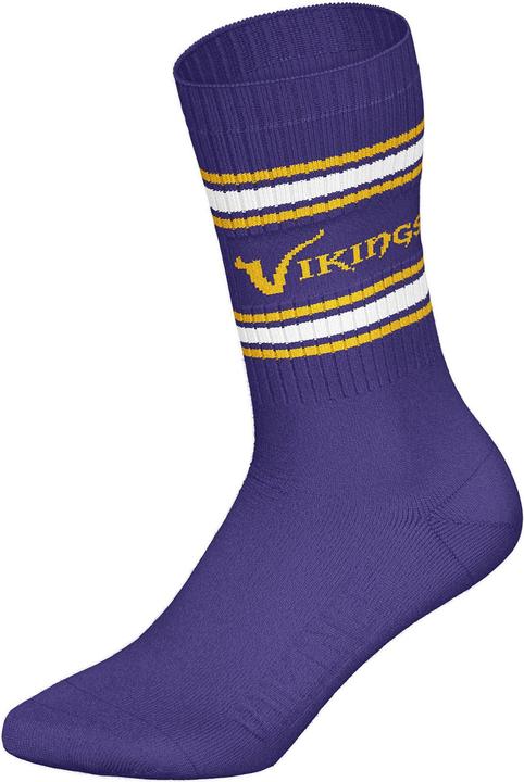 Produktbild Barefoot Minnesota Vikings 3pk Crew Socks 43-46 (43 - 46)