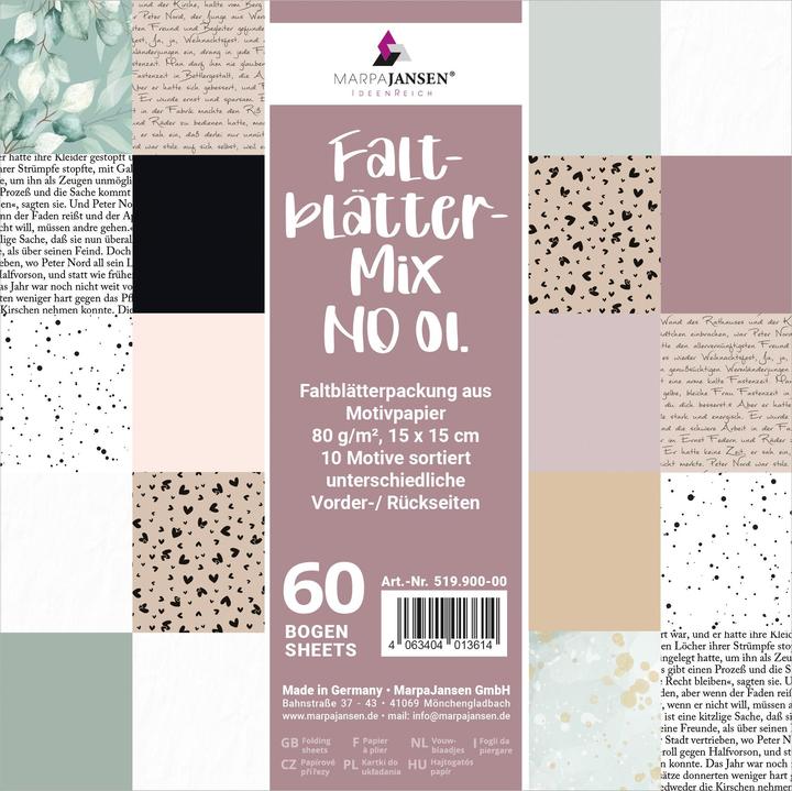 Produktbild MarpaJansen Faltblätter-Mix "Natural" (80 g/m², 60 x)