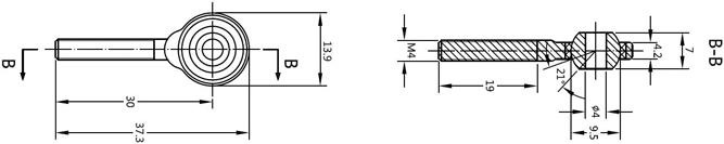 Image du produit Makeblock Support d'extrémité de tige mâle (éléments structurels, Boulons filetés)