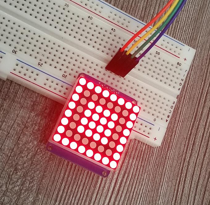 Produktbild Deek-Robot DK 8x8 LED Matrix Rot mit HT16K33 Backpack (Stromkomponente)