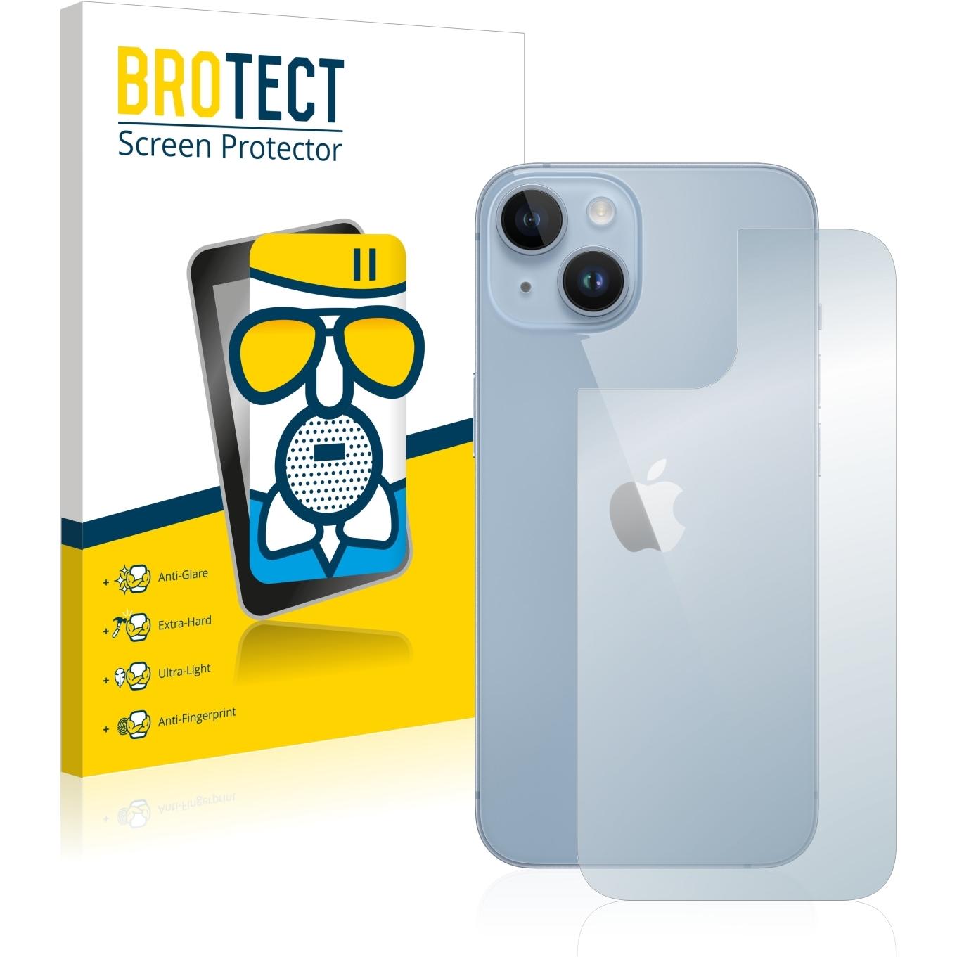 BROTECT AirGlass Panzerglasfolie Matt (1 Stück, Apple iPhone 14), Smartphone Schutzfolie, Grau