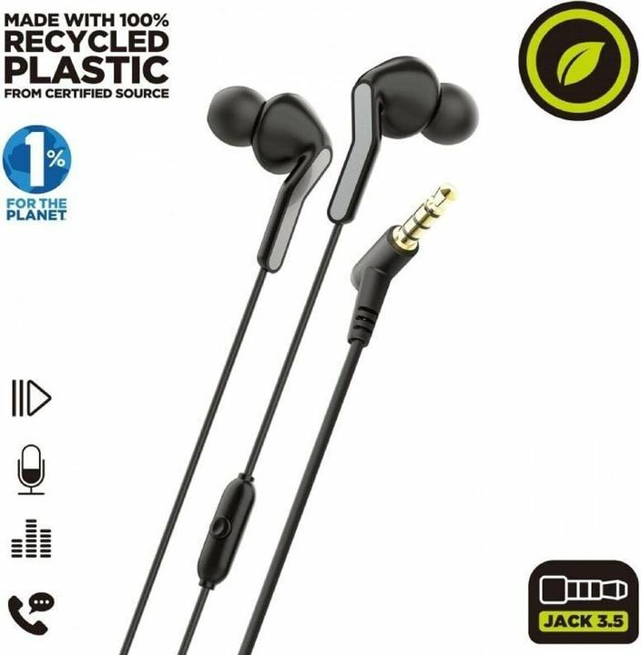 Actual product image Muvit Kopfhörer mit Mikrofon MCHPH0004 Schwarz (Cable)