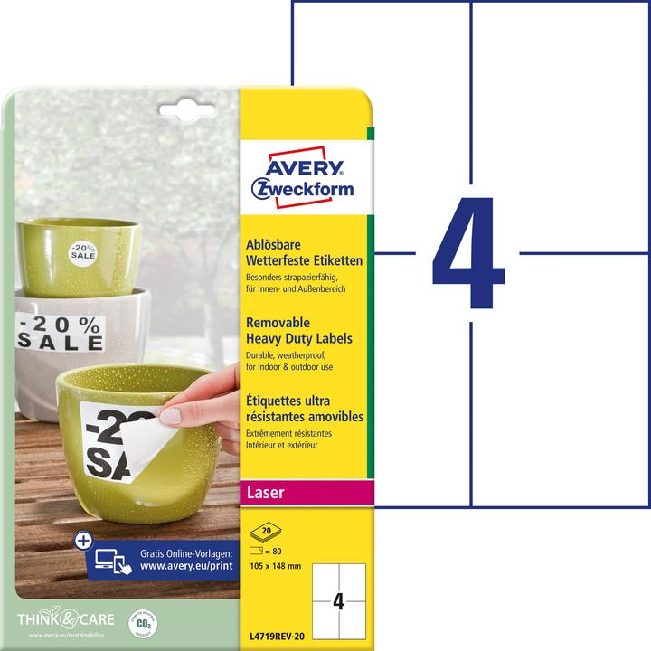 Actual product image Avery Weatherproof labels
