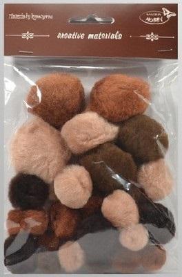 Image du produit Titanum Ton-in-Ton Pompons braun 15-40mm 30 Stk
