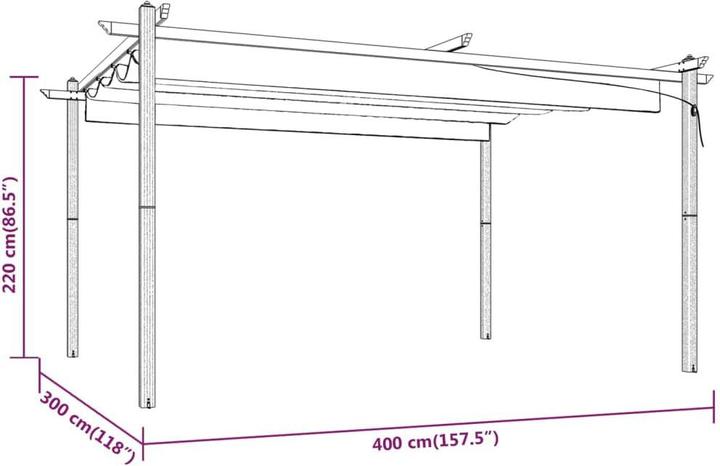 Image du produit vidaXL Gartenpavillon (300 cm, 400 cm)
