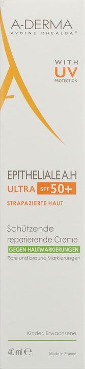 Actual product image A-Derma EPITHELIALE AH ULTRA Cream SPF50+ Cream (Suntan cream, SPF 50+, 40 ml, 66 g)