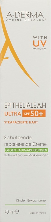 Produktbild A-Derma EPITHELIALE AH ULTRA Creme SPF50+ Creme (Sonnencreme Gesicht, SPF 50, 40 ml, 66 g)