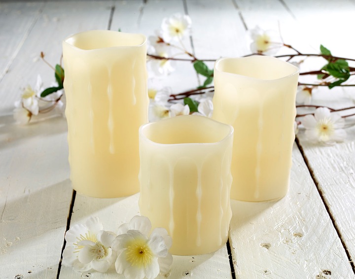 Actual product image Britesta Set of 3 LED real wax candles, timer & remote control up to 3 m range (3 x)