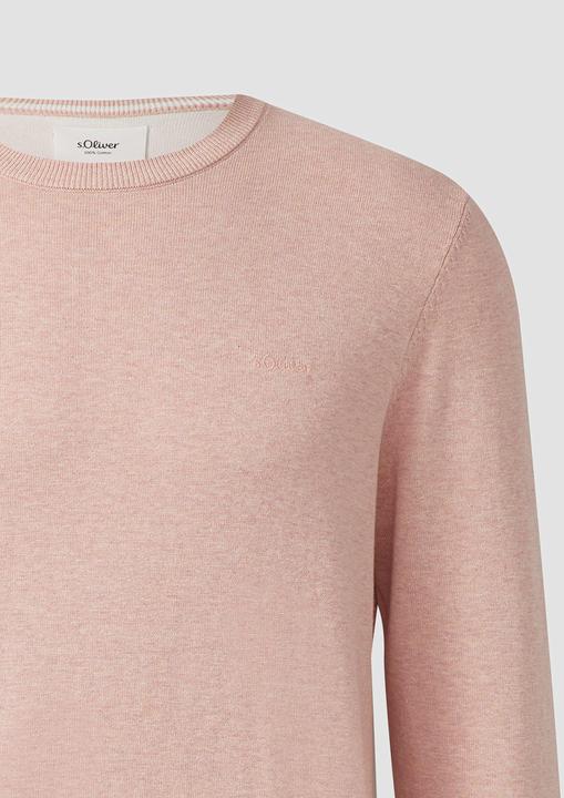 Produktbild s.Oliver Strickpullover Baumwollpullover mit Logo-Stickerei (XL)