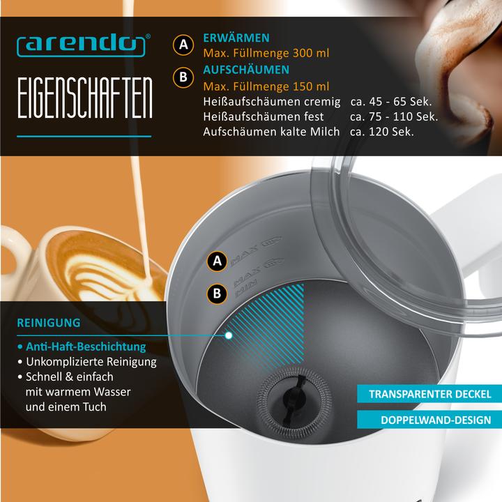 Produktbild Arendo Milchaufschäumer (430 ml)
