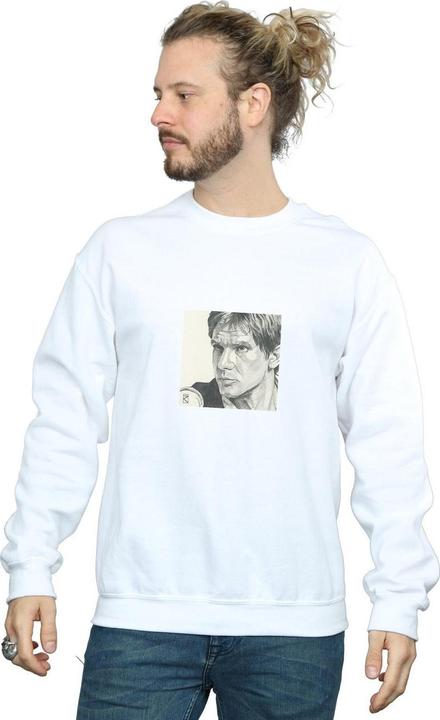 Actual product image Star Wars Mens Han Solo Drawing Sweatshirt (S)