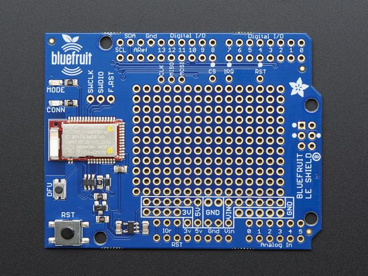 Image du produit Adafruit Bluefruit LE Shield Bluetooth LE pour Arduino (Bouclier)