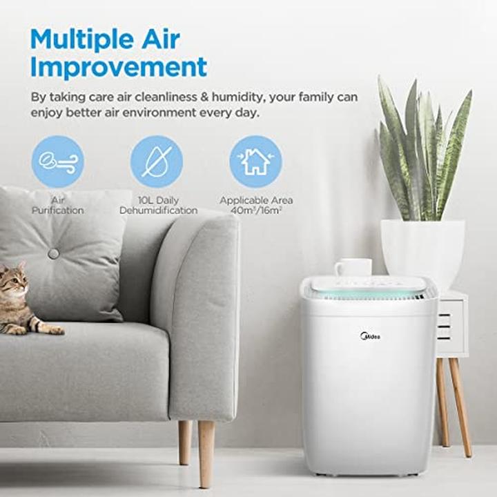 Produktbild Midea FRESH DRY 10 1,6 L 41,9 dB 190 W Weiss (16 m², 10 l/24h)