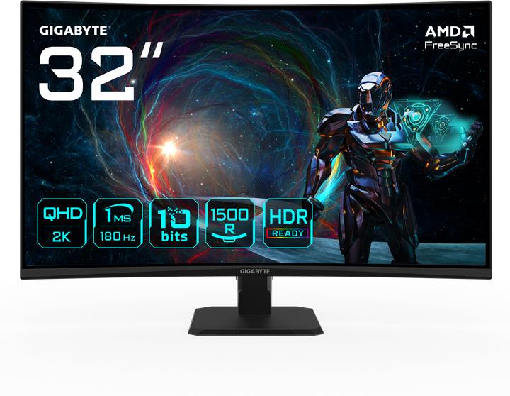 Actual product image Gigabyte GS32QCA (2560 x 1440 pixels, 31.50")