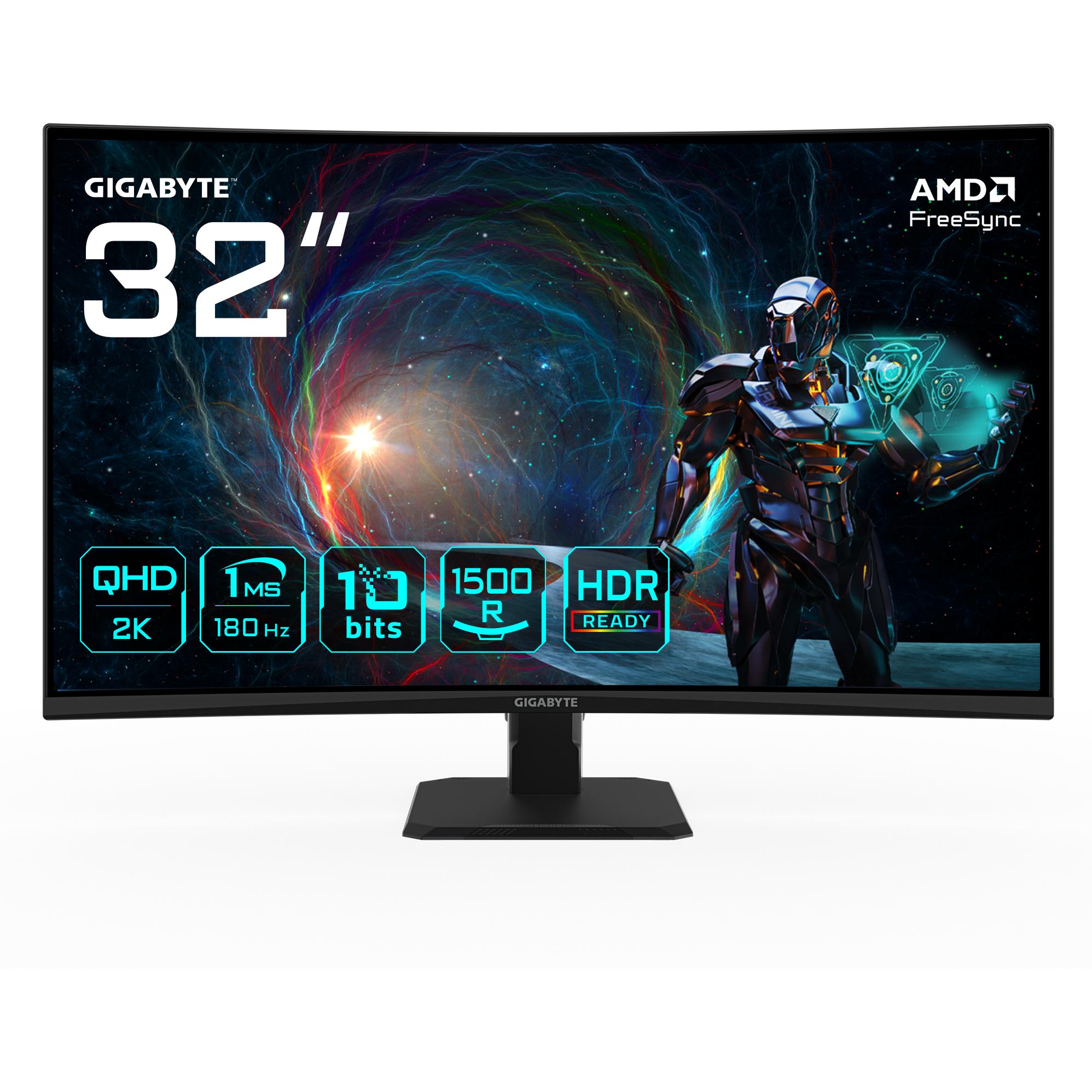 Gigabyte GS32QCA (2560 x 1440 Pixel, 31.50"), Monitor, Schwarz