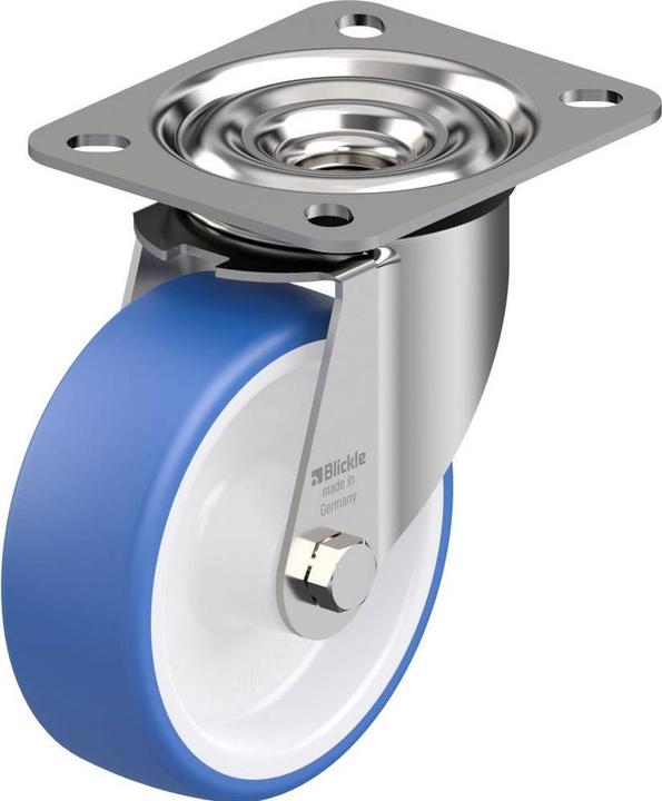 Immagine prodotto Blickle Ruota in TPU, corpo in acciaio inox con piastra, Ø x larghezza ruote 100 x 35