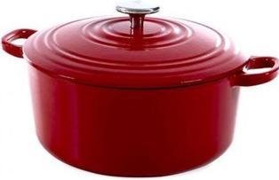 BK Bourgogne Braadpan - 24 cm - Chili Red (24 cm, Bräter + Schmortopf, Gusseisen)