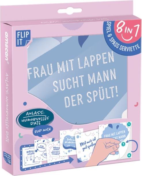 Produktbild Amscan Flip-Servietten „humorvolles Date“ 33x33cm - beidseitig bedruckt (33 x 33 cm)