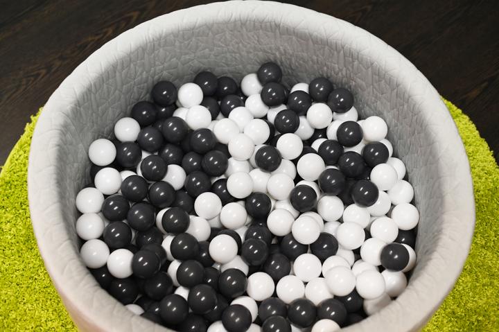 Actual product image Knorrtoys Ball pool soft - "Cosy geo grey" - 300 balls grey/cream (approx. 6cm diameter)