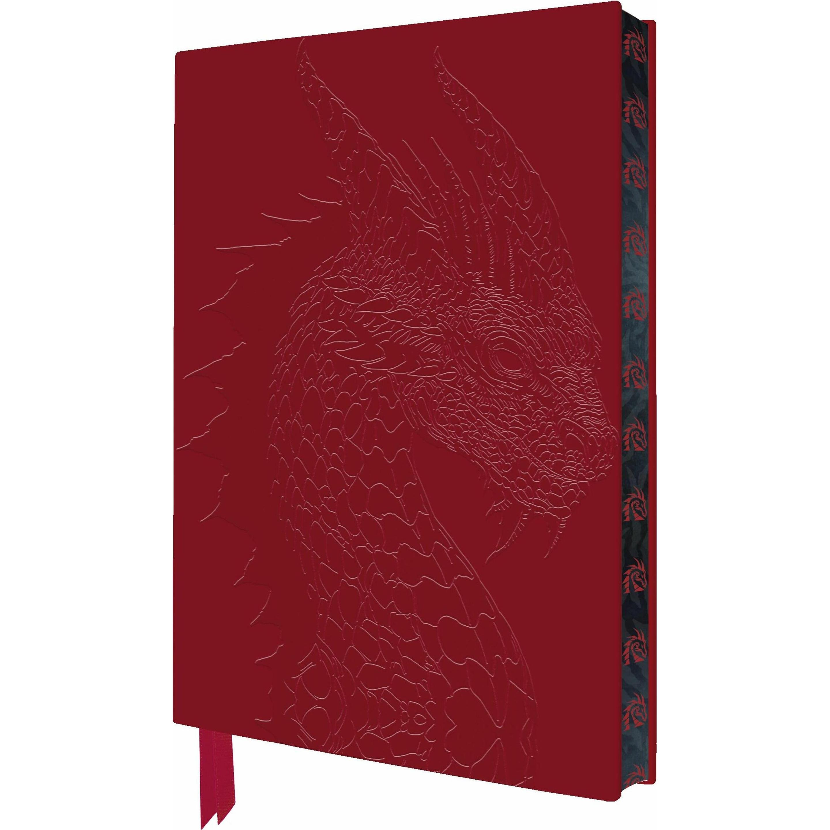 Flame Tree, Heft + Block, Exquisit Premium Notizbuch DIN A5: Kerem Beyit, Wilder Drache (A5, Liniert, Harter Einband)