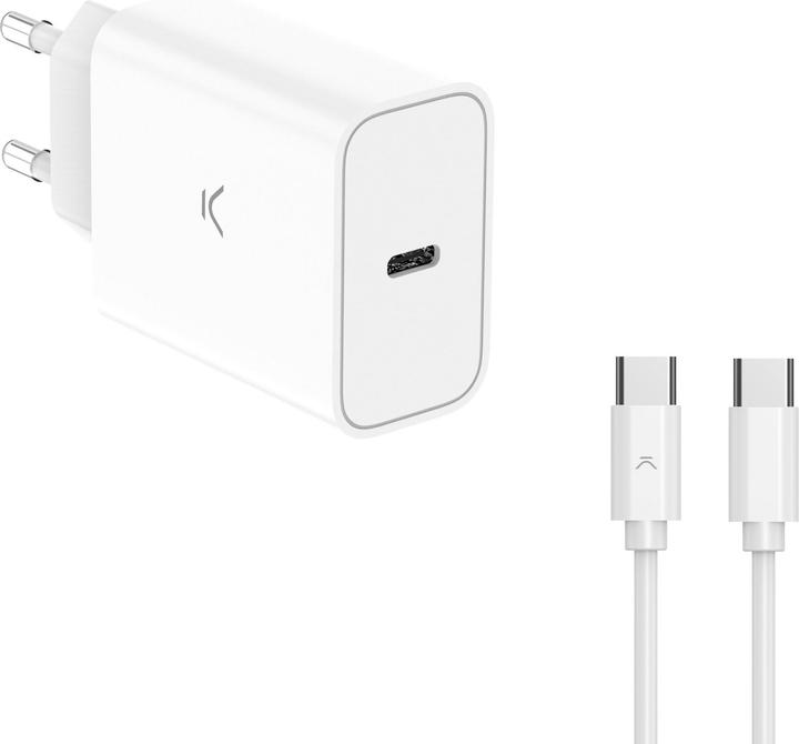 Immagine prodotto KSIX Confezione Caricabatterie da parete Usb-C Tipo C 18W Power Delivery+ Usb C- Lightning- Iphone (30 W, 1 porzione)
