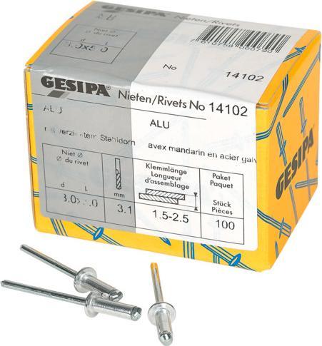 Produktbild Gesipa Blindnieten 3.0x5 mm Aluminium 100 Stück