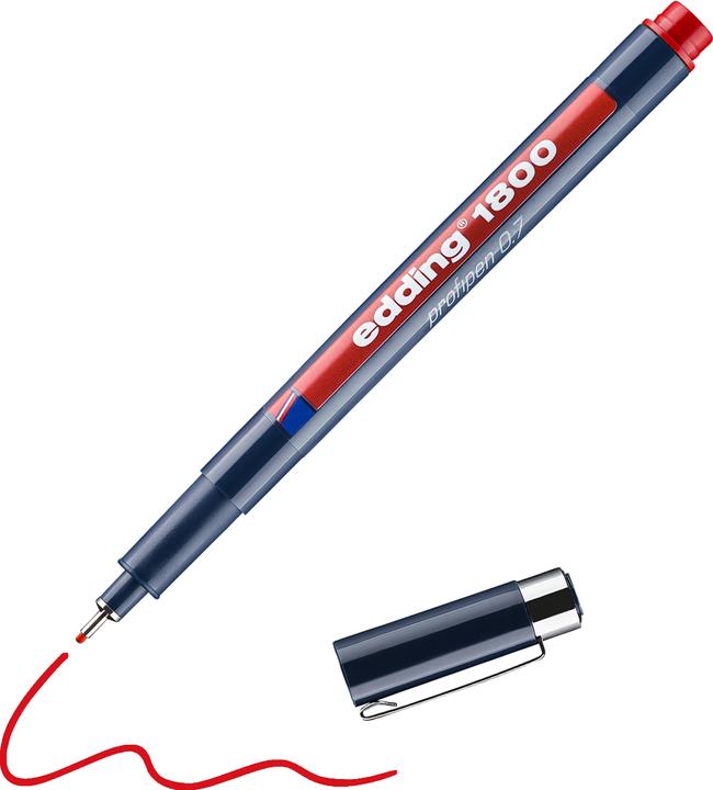 Produktbild Edding Faserzeichner Profipen 1800 (Rot, 1 x)